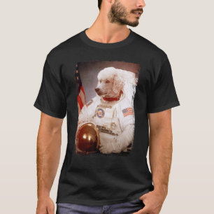 Pudel Astronaut Mond Raum Mission Tier Astrona T-Shirt