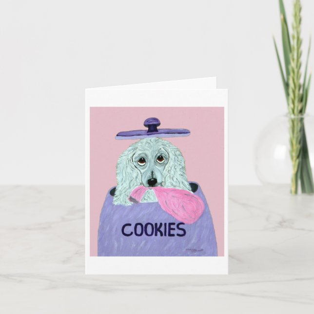 Pudel Cookie Dieb  Einladung (Vorderseite)