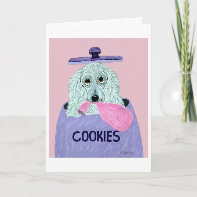 Pudel Cookie Dieb  Karte (Vorderseite)