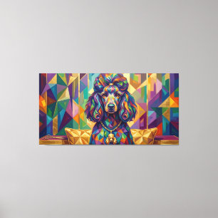 Pudel Diva Hundesalon Pop Art Portrait Leinwanddruck