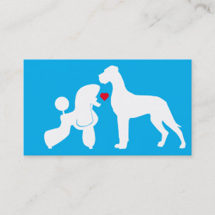Pudel-Dogge-Paar Visitenkarte