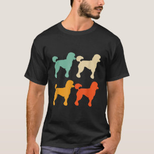 Pudel-Geschenk für Hunde-Liebhaber Retro Pudel Vin T-Shirt