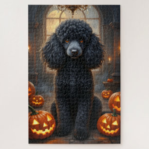 Pudel-Gotik-Ballroom-Halloween-Porträt-Kunst