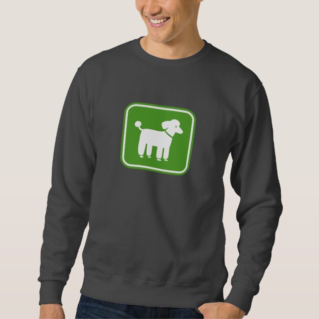Pudel-Grafik (Grün) Sweatshirt (Vorderseite)
