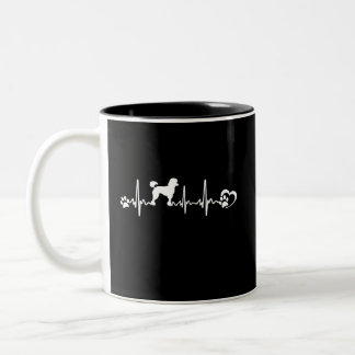 Pudel-Herzschlag Zweifarbige Tasse