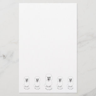 Pudel-Hund-Design Briefpapier