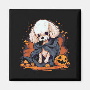 Pudel-Hund-Halloween Magnet