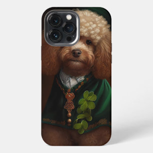 Pudel-Hund im St. Patrick's Day-Kleid iPhone 13 Pro Max Hülle