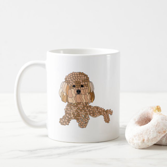 Pudel Hund  Kaffeetasse (Mit Donut)