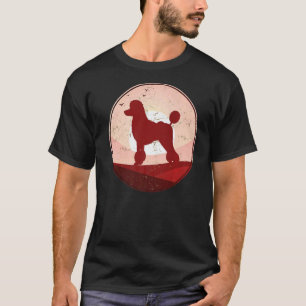 Pudel Hund Retro 8 T-Shirt
