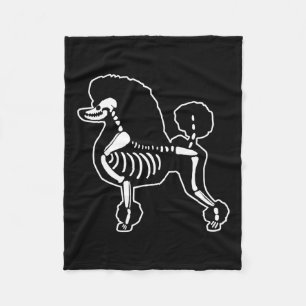 Pudel-Hund-Skelett-Halloween-Doodle-Hundefreund Be Fleecedecke
