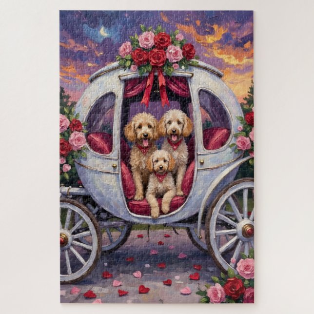 Pudel Hund Valentinstag  (Vertikal)