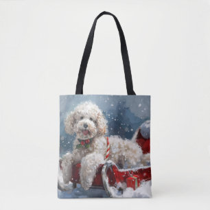 Pudel-Hund Weihnachtsfestlich Tasche