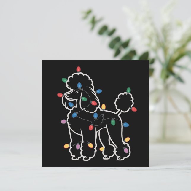 Pudel Hunde Baum Weihnachten Xmas Haustier Tier Hu (Stehend Vorderseite)