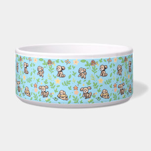 Pudel-Hunde-Schale Süße Frühlings-Blumen-Haustier- Napf