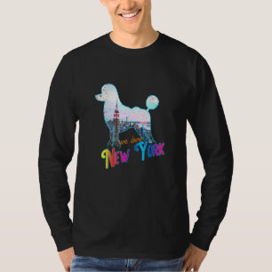 Pudel-Hunderasse New York USA Cooles Wahrzeichen H T-Shirt