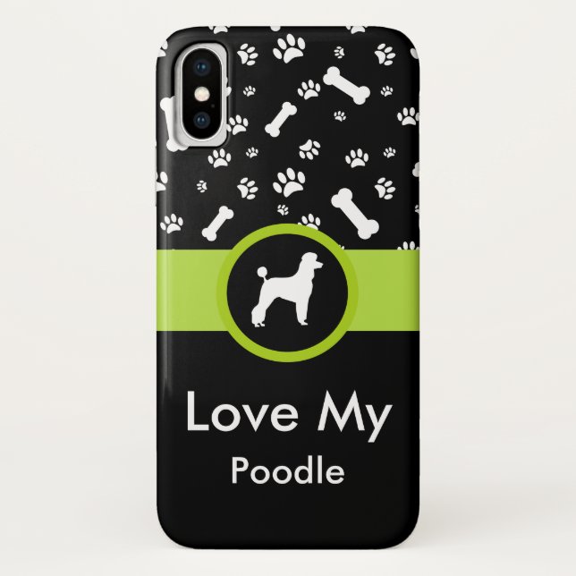 Pudel-Hundezucht-Entwurf Case-Mate iPhone Hülle (Rückseite)