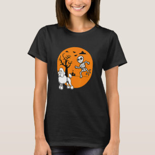 Pudel-Knochen-Halloween-Kostüm für Hundebesitzer T-Shirt