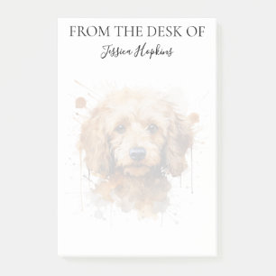 Pudel Liebhaber Monogrammierter Hund Post-it Klebezettel