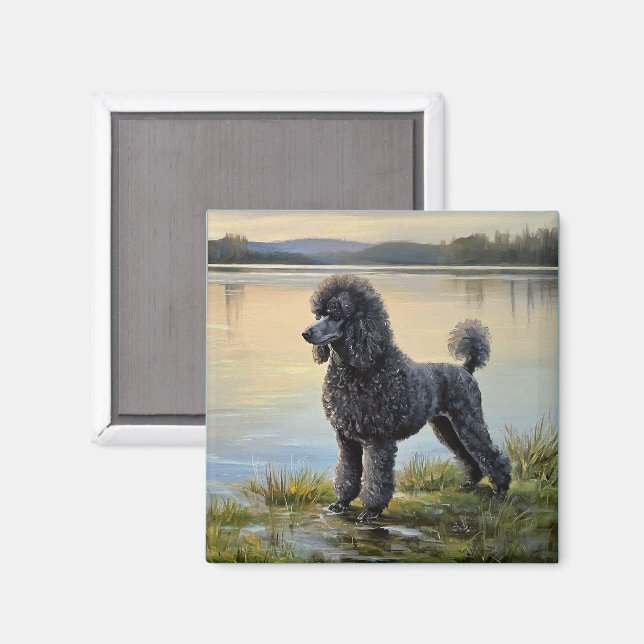 Pudel Magnet (Vorderseite/Rückseite)