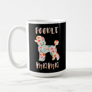 Pudel-Mama Floraler Hunde-Liebhaber Kaffeetasse