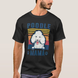 Pudel Mama Mutter Retro Hunde-Mutter T-Shirt