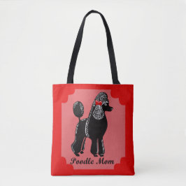 Pudel-Mama-Rosa, Rot und Schwarz-Taschen-Tasche Tasche