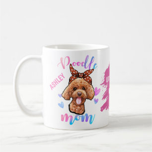 Pudel Mama Wasserfarbe Hundemama Kaffeetasse