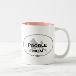 Pudel-Mama Zweifarbige Tasse
