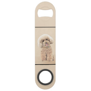 Pudel Miniatur Spielzeug Apricot Creme Braun Hund  Speed Flaschenöffner