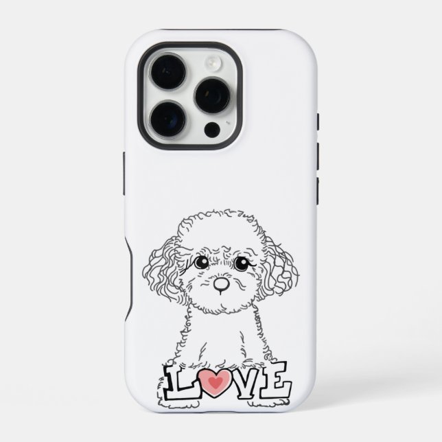 Pudel mit Liebe Handyhülle iPhone 16 Pro Hülle (Rückseite)
