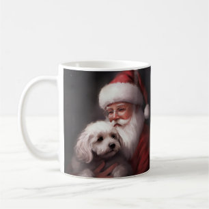 Pudel mit Weihnachtsmann Festives Weihnachten  Kaffeetasse