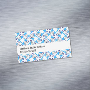 Pudel-Muster Magnetische Visitenkarte