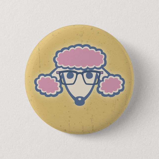 Pudel-Nerd Button (Vorderseite)