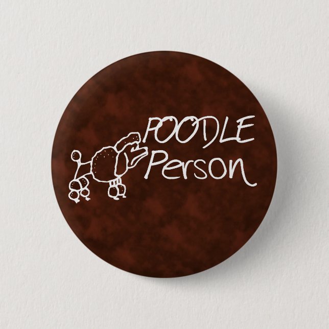 Pudel-Person Button (Vorderseite)