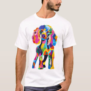Pudel Picasso � Abstrakte lustige Kunst Hund T-Shirt