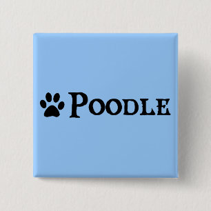 Pudel (Piratenart mit pawprint) Button