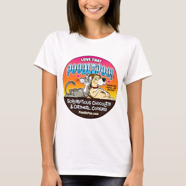 Pudel Poo Plätzchen T-Shirt (Vorderseite)