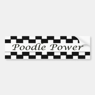 Pudel-Power Autoaufkleber