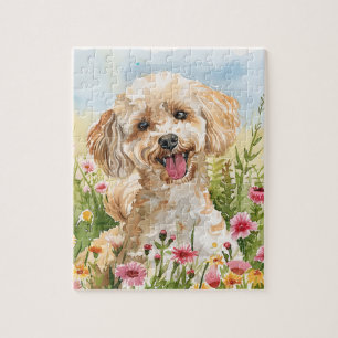 Pudel-Puzzle – Wasserfarben-Hundefreude
