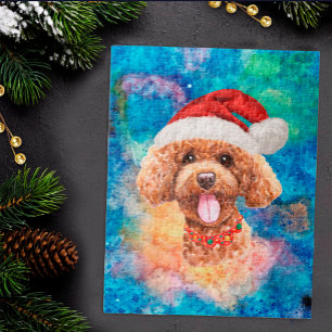 Pudel-Rasse-Hund-Weihnachten