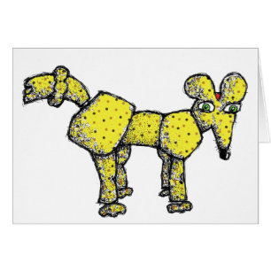 Pudel-Ratten-Geburtstags-Karte von Kunst Denis