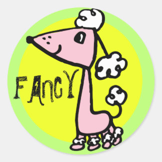 PUDEL RUNDER AUFKLEBER