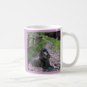 Pudel-schwarze Herzschlag-Tasse Kaffeetasse