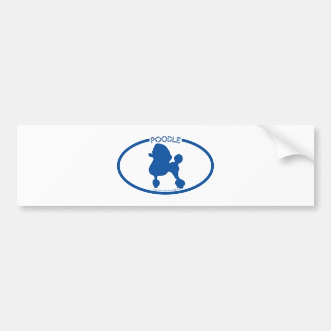 Pudel-Silhouette-Autoaufkleber Autoaufkleber (Vorne)
