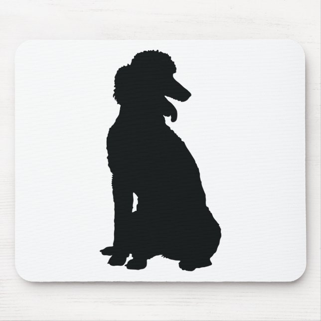 Pudel-Silhouette Mousepad (Vorne)
