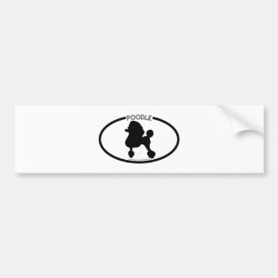 Pudel-Silhouette-Schwarz-Autoaufkleber Autoaufkleber