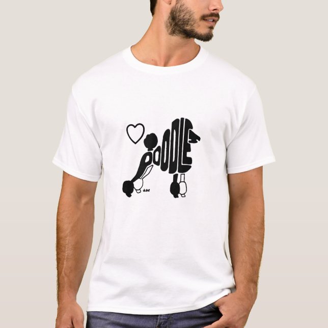 PUDEL-SILHOUETTE T-Shirt (Vorderseite)