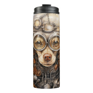 Pudel Steampunk Hund Thermosbecher