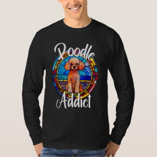 Pudel-Süchtige Hunde-Mama Welpe Buntes Haustier Fe T-Shirt